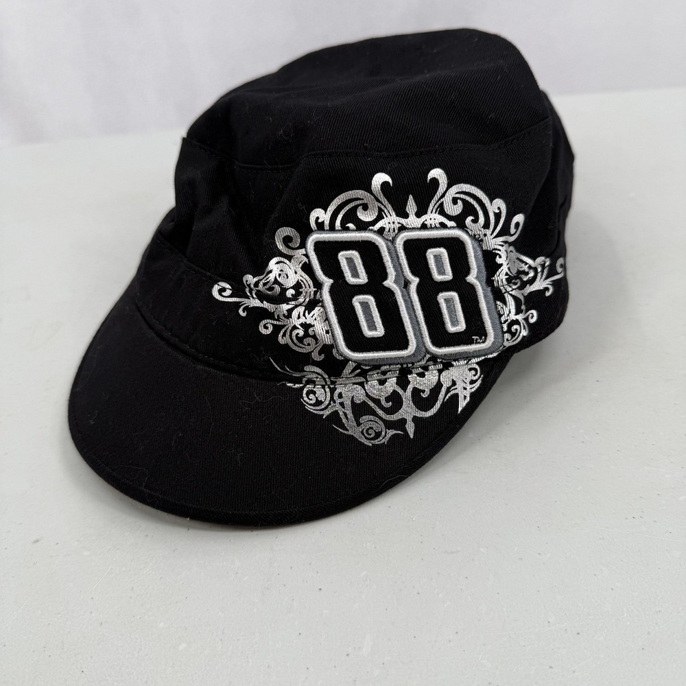 Dale Earnhardt Jr 88 NASCAR Military Style Cadet Cap‎ Black Chase Authentics
